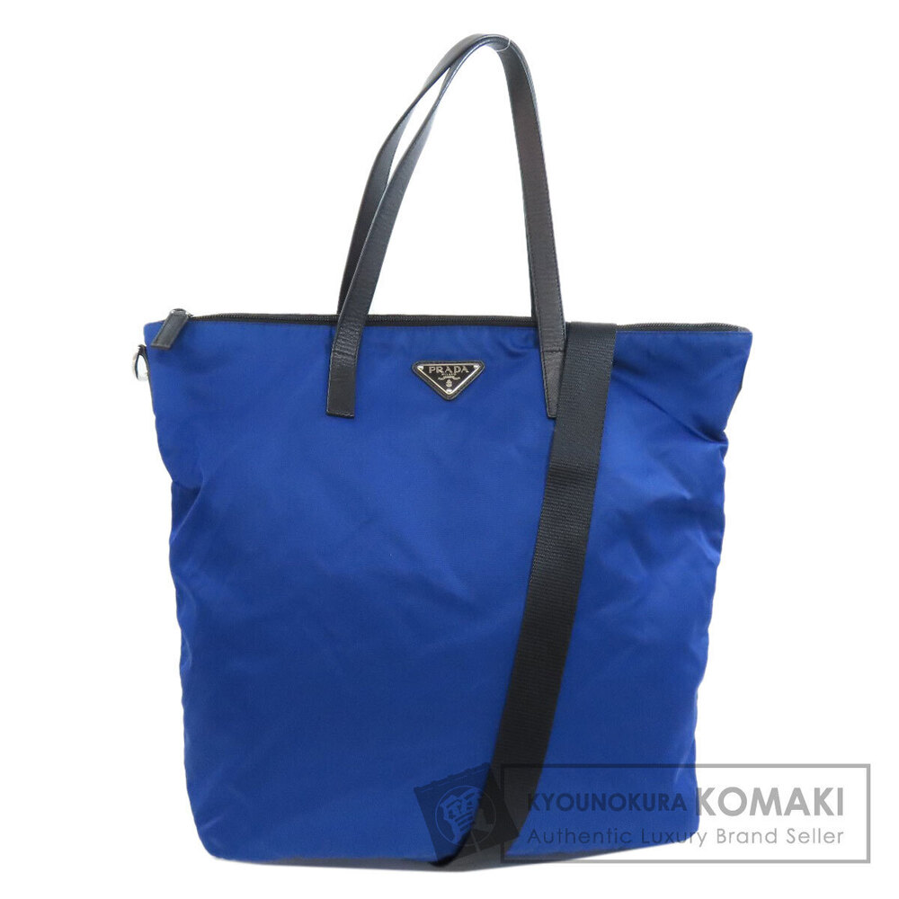 Prada Logo Tote Bag Blue